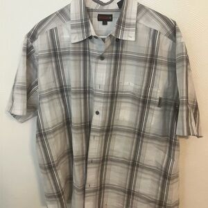 Wolverine Men's Black and White Plaid Shirt